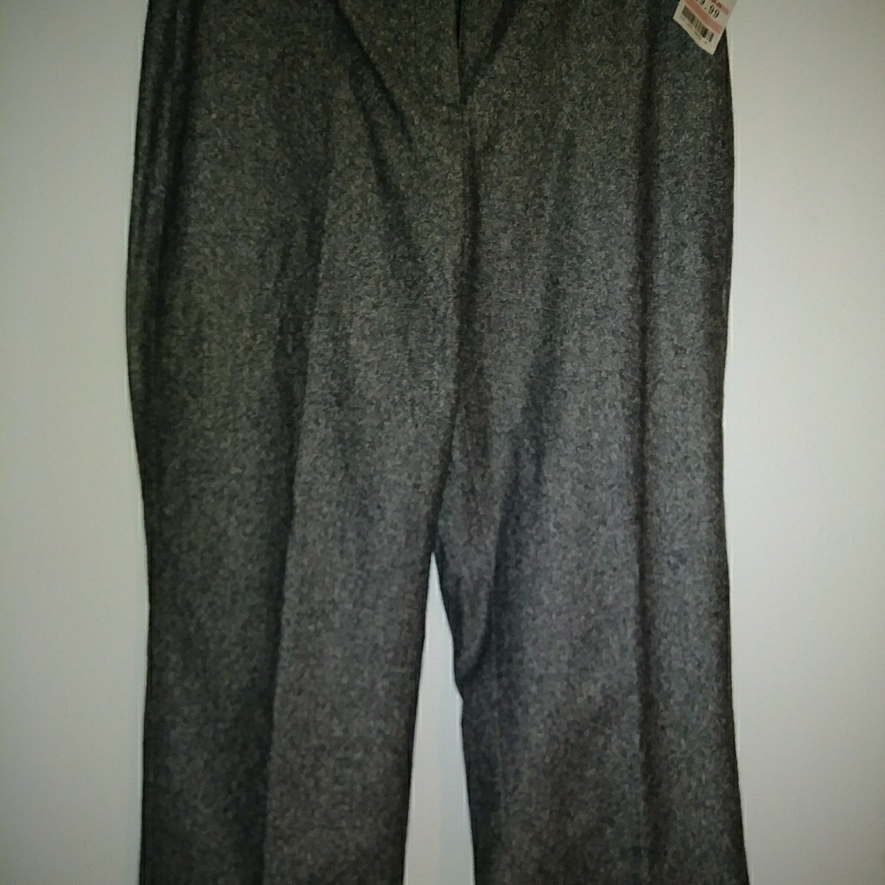 Wool tweed crop pants